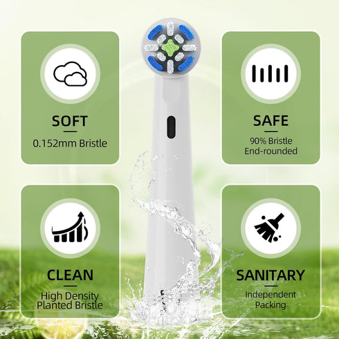 Compatible with Brusheez Kids Electric Toothbrush Replacement Brush Heads,for Brusheez Kids Electric Toothbrush,10 Pack (White, Medium)...