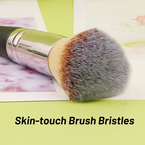 Dual-ended Foundation Brush Double Ended Kabuki Brush Concealer Brush Ideal for Liquid,Powder,Cream,Blending,Buffing,Concealer Sliver...
