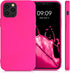 kwmobile Case Compatible with Apple iPhone 12 / iPhone 12 Pro Case - Slim Protective TPU Silicone Phone Cover - Neon Pink...