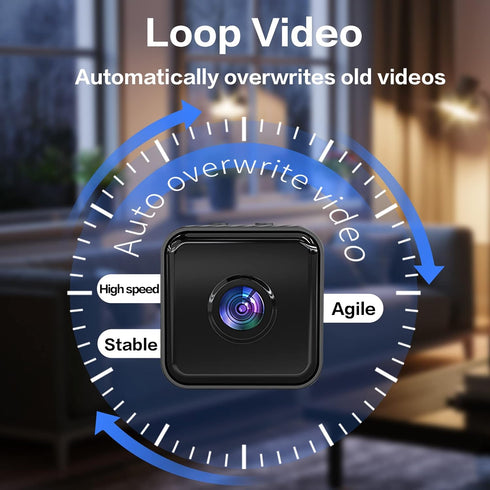 Indoor Camera,Cameras For Home Security Indoor,Security Cameras Wireless,1080P With Motion Detection,Infrared Night Vision,Remote Monitoring,Wirel...