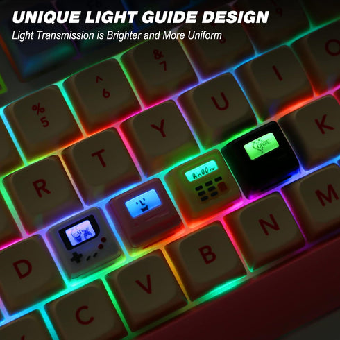 Custom Keycaps - Light Transmission Keycaps - Classic Retro Mechanical Backlit Keyboard Keycap. Suitable for Most MX Switches RGB PC Gamer Mechani...