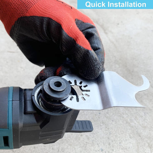 3PCS Oscillating Multitool Saw Blades, Oscillating Multi Tool Hook Knife Blade for Cutting Roofing Shingles, PVC Carpet, and Cardboard, Fit Dewalt...