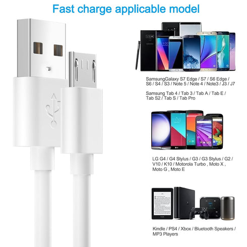 Short Micro USB Cable 1ft,Fast Android Phone Charger Cord,Micro-B Sync Data Charging Cable Compatible with Samsung Galaxy S7 J7,Fire Stick,Tablet...