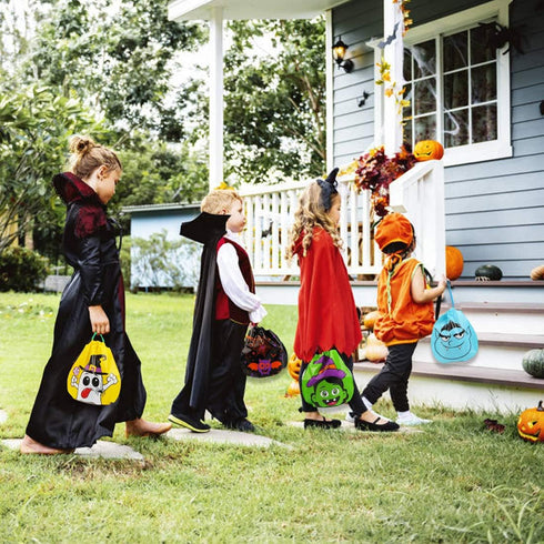 CCINEE 24pcs Drawstring Goody Bags - 12 Styles Halloween Treats Bags for Kids' Trick or Treat Party Favor Supplies...