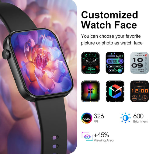 Smart Watch(Answer/Make Call),1.90" HD Smart Watches for Men Women, Activity Trackers and Smartwatches for Android ios, SpO2/Heart Rate Monitor/Sl...