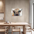 CCWACPP Colorful Highland Cow Canvas Wall Art Animal Pictures Print Abstract Highland Cattle Painting Farmhouse Bathroom Decor Frame (Highland Cat...