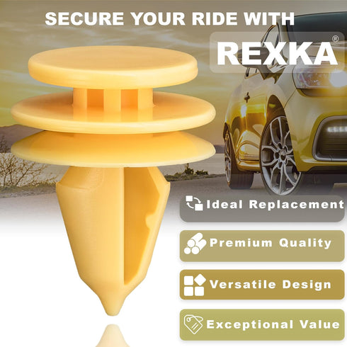 Rexka 30pcs Rear Door Trim Fastener Retainer Clips Pin 6507686AA Compatible with Jeep Chrysler Commander, Grand Cherokee, Pacifica...