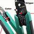 Crimping Tool, Wire Crimper Tool with Stripper Cutter, Crimping Pliers for Open Barrel Terminals and Heat Shrink Connectors, Crimping for 26-10 AW...