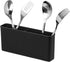 iPEGTOP Cutlery Utensil Silverware Drying Rack Basket Holder with Hooks - Flatware Storage Solution for Kitchen Dish Drainer Dish Drying Rack, Bla...