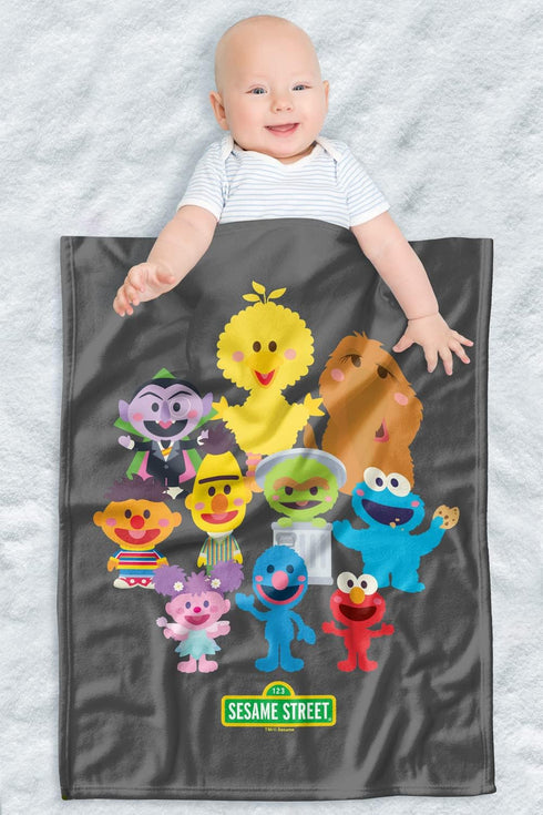 LOGOVISION Sesame Street Lightweight Baby Blanket, 30"X40", Kawaii Group Style Unisex for Infants Girls & Boys...