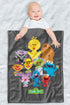 LOGOVISION Sesame Street Lightweight Baby Blanket, 30"X40", Kawaii Group Style Unisex for Infants Girls & Boys...