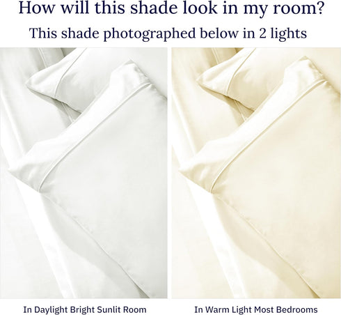 California Design Den Standard Queen Size Pillowcase Set - 400 Thread Count, 100% Cotton Sateen, Set of 2 Pillow Covers, Breathable, Cooling, Soft...