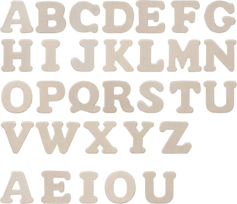 Kang&Chang Wooden Letters,Wooden Alphabet Letters,Unfinished Wood Letters for Crafts,DIY,Decoration,1.75 Inch,114 pcs...