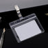 Clear ID Badge Holder with Metal Badge Clips, 2 Pack Soft Plastic Badge Card Sleeves Waterproof Credit Card Protector Transparent Name Card Case f...