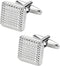 4 Colors Square Metal Cufflinks for Men with Gift Box Silver, Gold Plated, Black, Rose Gold Men Cuff Links for Wedding Dress Shirt Party Birthday ...