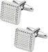 4 Colors Square Metal Cufflinks for Men with Gift Box Silver, Gold Plated, Black, Rose Gold Men Cuff Links for Wedding Dress Shirt Party Birthday ...