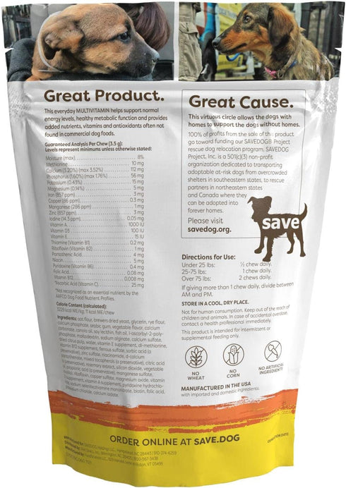 Chewable Dog Multivitamin - Dog Vitamins and Supplements – with Amino Acids and Antioxidants to Support Immunity Energy and Wellness - Dog Supplem...
