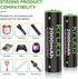 Kruta Ni-MH AA Rechargeable Batteries 2000mah, Double A High Capacity 1.2V Pre-Charged for Garden Landscaping Outdoor Solar Lights, String Lights,...