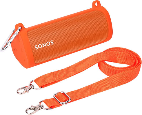 khanka Silicone Case Replacement for Sonos Roam/Sonos Roam 2 Portable Smart Bluetooth Speaker (Orange)...