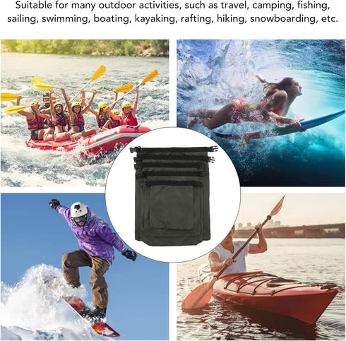 VBESTLIFE Waterproof Dry Sacks, 1.5L, 4L, 5L, 7L, 10L 5Pcs Storage Dry Bag for Outdoor Swimming Camping Rafting Kayaking Rafting Boating Hiking Ke...