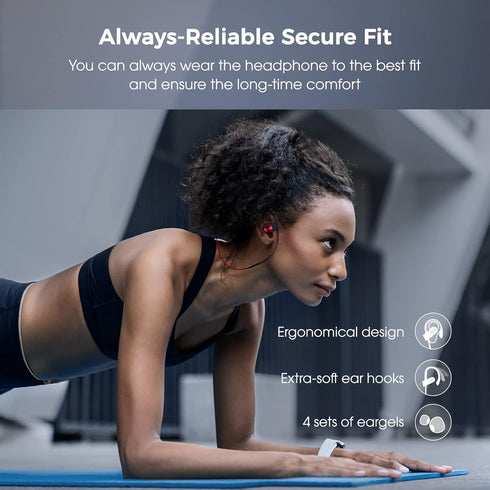 Bluetooth Headphones, Deep Bass Wireless Running Headphones w/16 Hrs Playtime, Bluetooth Earbuds in-Ear w/Earhooks, IPX7 Waterproof Sports Earphon...