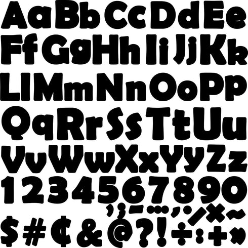260 PCS Bulletin Board Letters for Classroom 4” Letters Combo Pack Set Classic Black Classroom Decorations Alphabet Numbers Symbols Letters for Bu...