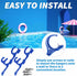 2 Pack Plastic Pool Pole Hangers Hooks, Pool Holder Hooks for Telescopic Poles, Skimmers, Leaf Rakes, Nets, Brushes, Vacuum Hose, Garden Tools and...