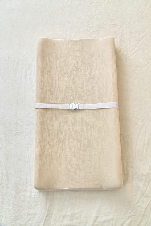 Solid Muslin Changing Table Pad Cover Cradle Sheet, Fits 32"/34''x16" Contoured Diaper Changing Pad, Ultra Soft Cozy Muslin Cotton Changing Table ...
