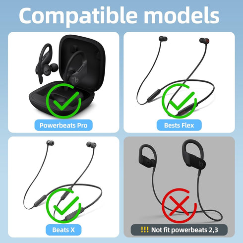 4 Pair Replacement ear tip for Powerbeats Pro, beats earbuds replacement tips,Wireless Earphone Headphones, Silicone Earbuds Buds Set with Cleanin...