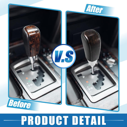 Car Automatic Gear Stick Shift Knob Gear Shift Knob Stick Shifter for Toyota Land Cruiser 2016-2021 4Runner 2003-2021 Tundra 2008-2021 Gold Tone B...