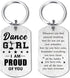 Laluminter Dancer Gifts for Girls Women - Dance Girl I Am Proud of You- Dancing Girl Keychain for Dancer Lovers Daughter...