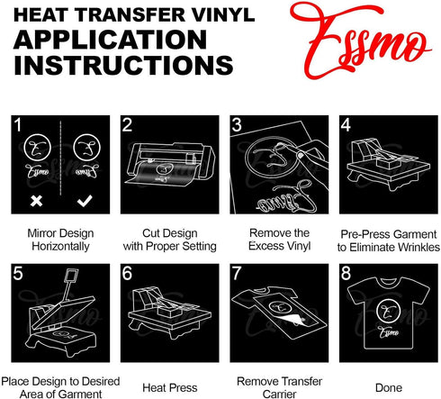 20"x12" (1.66FTx1FT) Fluorescent Green ESSMO Matte HTV Heat Transfer Vinyl Sheet T-Shirt Clothes and Other Textlies 20" Wide Iron On Heat Press...
