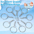 Paxcoo 100Pcs Split Key Chain Rings with Chain and Jump Rings Bulk for Crafts...