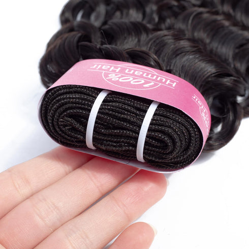 Water Wave Bundles Human Hair Water Curly Wave Human Hair Bundles 14 inch 1 Bundle Wet and Wavy Human Hair Weave Bundles Brazilian Unprocessed Vir...