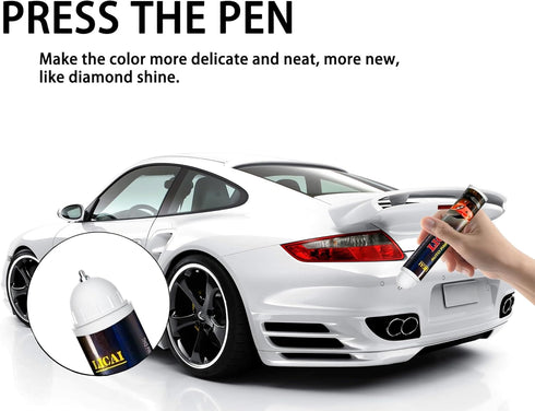 Pure White Touch Up Paint For Cars, Automotive White Car Paint Pen Scratch Repair Two-In-One Touch Up Paint, Premium Car Scratch Remover for Deep ...