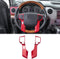 JDMCAR Steering Wheel Moulding Chrome Cover Trim Compatible with Tacoma Accessories 2016-2023, 4Runner 2010-2024,Tundra 2014-2021 (Red, 3+2 Hole)...