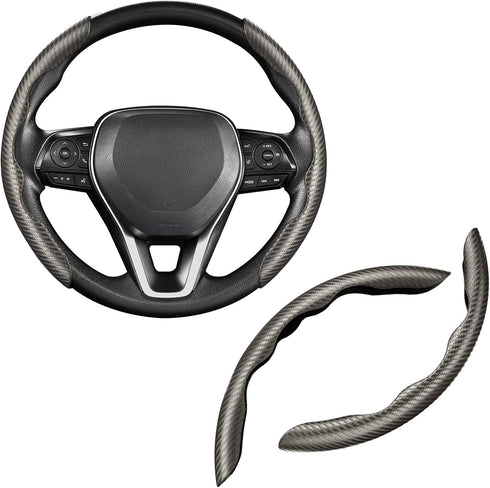 Cartist Steering Wheel Cover, Carbon Fiber Steering Wheel Cover, Car Steering Wheel Cover for Men/Women, Anti-Slip, Comfortable Grip, Durable, Uni...