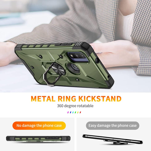 Case for Moto G Power 2022 Case G Pure Case Military Grade Drop Case with Kickstand Metel Ring Magnetic Holder Shockproof Protective for Motorola ...
