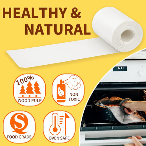 Non-stick Cake Pan Side Liner - Parchment Paper Strips for Cake Pan Circles, Bakeware Sheet Tray, Springform Pan, 2.75in x 164ft Pre-cut Baking Pa...