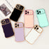 LCHULLE for iPhone 14 Pro Max Case for Women Girls, Cute Wave Frame Curly Shape with Love Heart Raised Camera Protection Cover Luxury Plating Shoc...