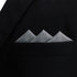 SHLAX&WING Solid Color Grey Silk Matching Pocket Square 12.6 inches Large...