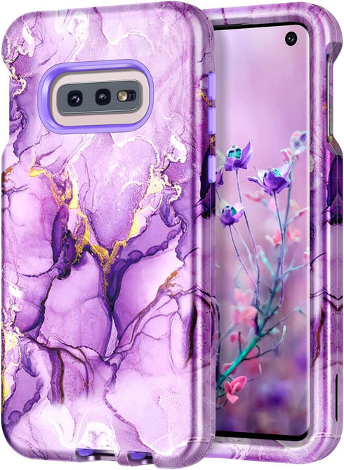 Lamcase for Galaxy S10e 5.8 inch Case, Heavy Duty Rugged Shockproof Hybrid Hard PC Soft Silicone Bumper Three Layer Drop Protection Anti-Fall Cove...