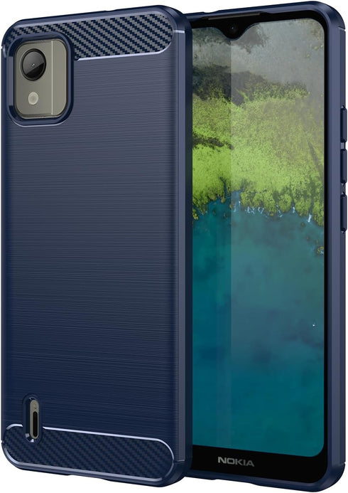 for Nokia C110 Phone case, Shockproof, Scratch Resistant Carbon Fiber Jacket, Soft TPU,for for Nokia C110 case (Blue)...