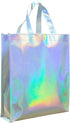 Gesodant Bling Bling Glossy Durable Reusable Medium Non-woven Gift Bag Set Of 5,Shopping Bag,Promotional Bag, Silvery (17.3"X12.6"X4")...