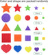 Sumind 1500 Pieces Self Adhesive Foam Stickers Mini Geometry Shapes EVA Foam Stickers for Kids DIY Art Craft, Circle, Square, Triangle, Heart, Pen...