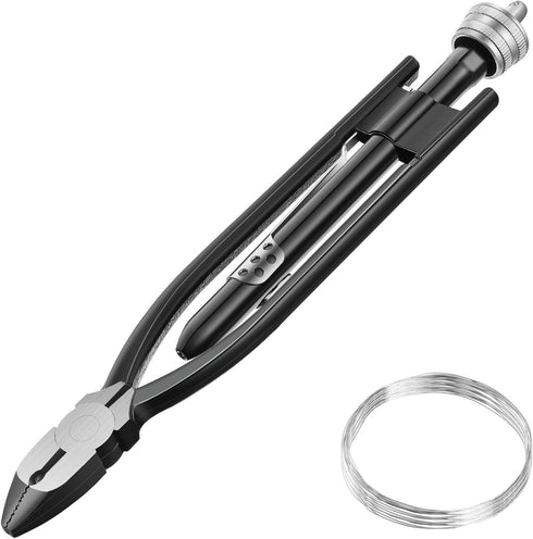 9 Inch Safety Wire Twisting Pliers, Aircraft Wire Twisting Tool with 10 Meters 0.5 mm Wire, Automatic Metal Lock Twister for Aircraft Auto Industr...