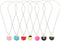 Colorful Mushroom Doughnut Shape Necklace Set Sweet Fresh Food Pendant Beaded Chain Necklace Creative Jewelry Sets for Women...