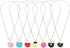 Colorful Mushroom Doughnut Shape Necklace Set Sweet Fresh Food Pendant Beaded Chain Necklace Creative Jewelry Sets for Women...