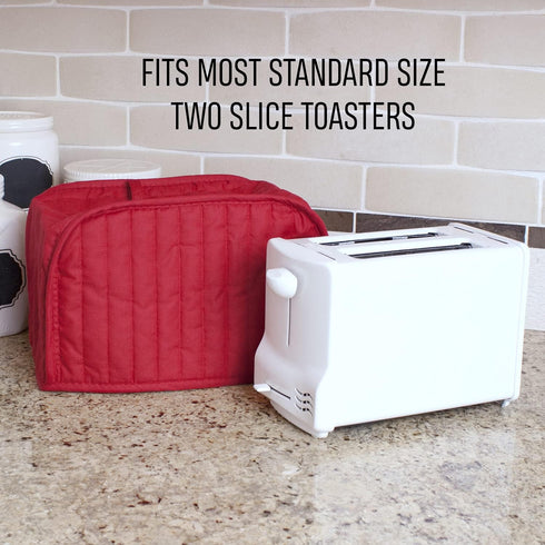 RITZ Premium Universal Two Slice Toaster Cover, 11.25" x 5.75" x 7", Polyester and Cotton Quilted, Fingerprint Protector, Super Soft Appliance & D...