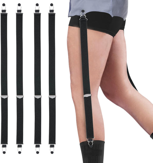 Hold’Em Garter Grip Shirt Stays MADE IN USA Ultra Soft Plush Elastic with Durable Everlasting Garter Grips - Stirrup...